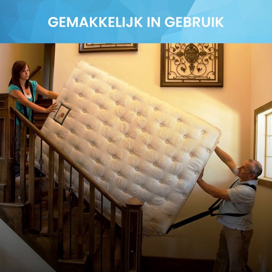 YONO Verhuisbanden Verstelbaar - Tilhulp Verhuis Harnas - Tilbanden set van 2 - Zwart