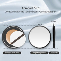 YONO Vergrootspiegel met Zuignap - Mini Make Up Spiegel - 30x Vergroting - Reisspiegel - Pincet Epileer - Zwart