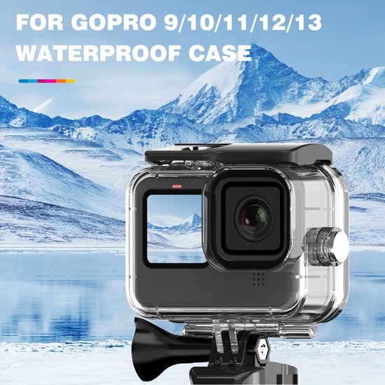 YONO Waterdichte Behuizing geschikt voor GoPro Hero 13 - Dive Case met Buckle - Transparant