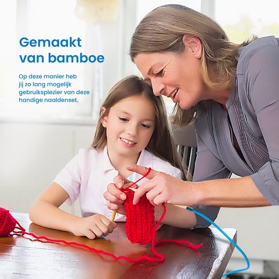 YONO Rondbreinaalden Set - 40 cm - Breinaalden zonder Knop - Haaknaalden - 18 Delig