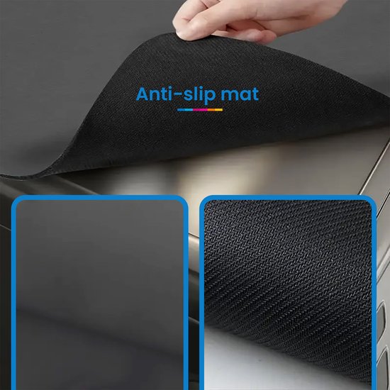 YONO Wasmachine Beschermer Bovenkant - Anti Slip Mat Hoes - 60x50 cm - Zwart