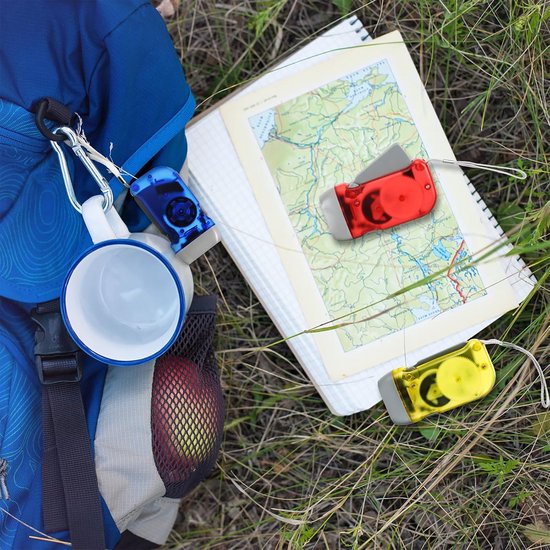 YONO Led Knijpkat Set - met Dynamo Oplaadbaar - Opwindbare Zaklampen - Handmatig Zonder Batterij Opwindbaar - 8 Stuks