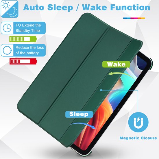 YONO Hoes geschikt voor iPad 10e Generatie - 2022 - 10.9 inch - Case Cover - Tablet Hoesje - Donkergroen