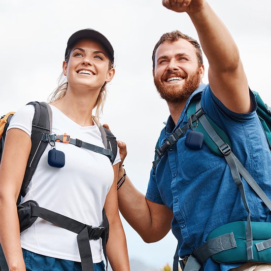YONO Hoesje geschikt voor Airpods 4 - Case - Siliconen - Donkerblauw