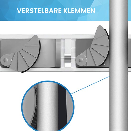 YONO Bezem Ophangsysteem - Bezemhouder - Klem met Haak - Stelen - Borstels - Tuingereedschap