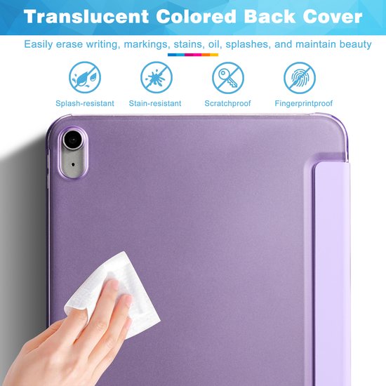 YONO Hoes geschikt voor iPad 10e Generatie - 2022 - 10.9 inch - Case Cover - Tablet Hoesje - Lila