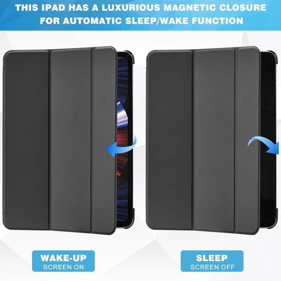 YONO Hoes geschikt voor iPad Air 2024 - 11 Inch - iPad Pro 2022 - 2021 - Case Cover - Tablet Hoesje - Zwart