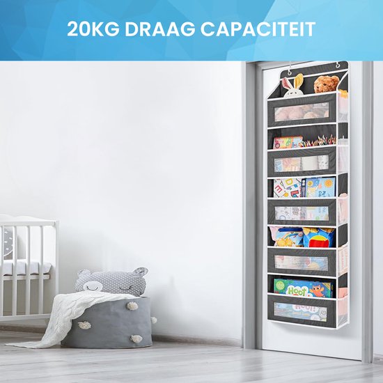 YONO Kast Organizer - Hangende Opberger voor Deur - Opbergzak - 5 Vakken - Zwart