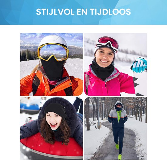 YONO Nekwarmer - Colsjaal Fleece - Heren en Dames - One Size - Zwart