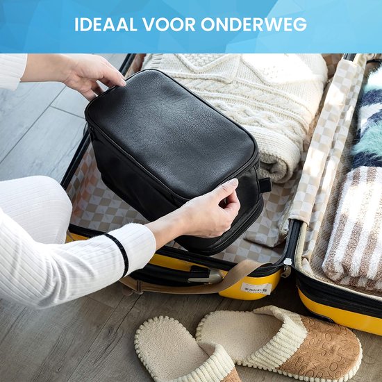 YONO Reis Toilettas Heren - PU Leer - XL - Zwart