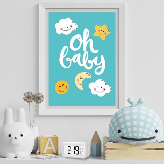 YONO Digitale Wekker - Alarm Klok met Temperatuur, Kalender en LED Verlichting - Wit