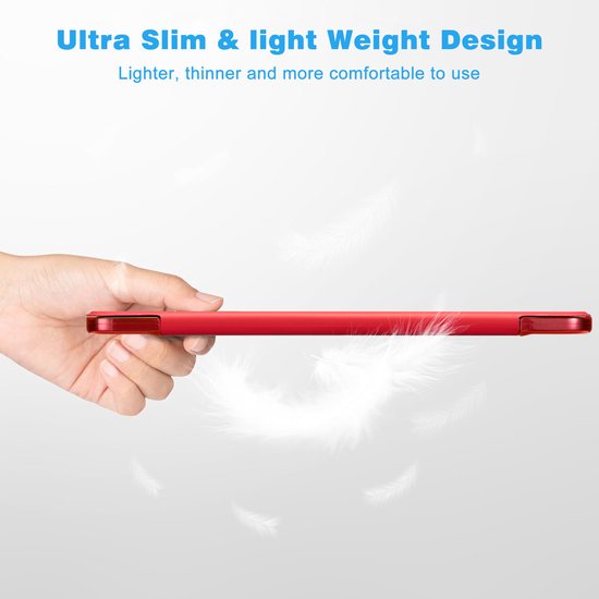YONO Hoes geschikt voor iPad Air 2024 - 11 Inch - iPad Pro 2022 - 2021 - Case Cover - Tablet Hoesje - Rood