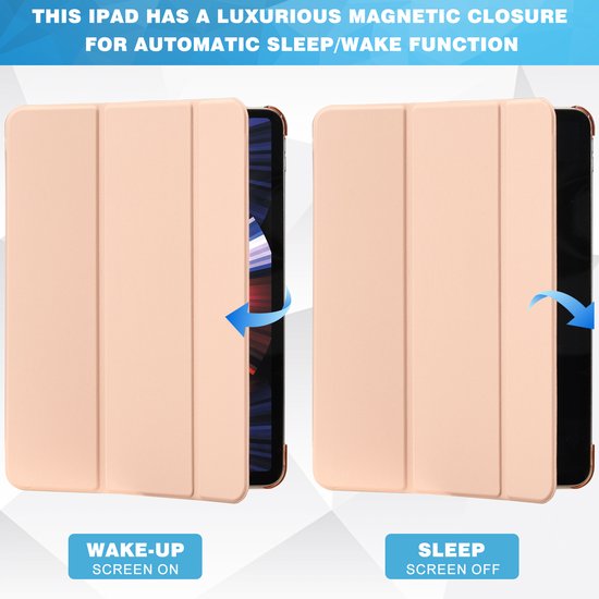 YONO Hoes geschikt voor iPad Air 2024 - 11 Inch - iPad Pro 2022 - 2021 - Case Cover - Tablet Hoesje - Roze