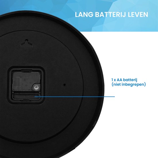 YONO Wandklok voor Kinderen - Stille Klok - 30,5 cm - 3D Ruimtevaarder