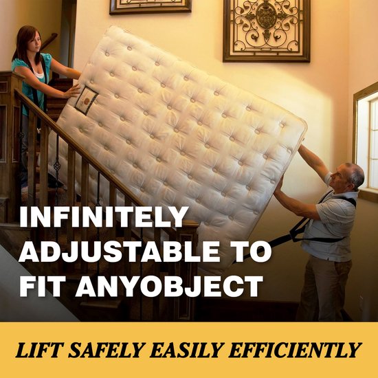 YONO Verhuisbanden Verstelbaar - Tilhulp Verhuis Harnas - Tilbanden set van 2 - Zwart