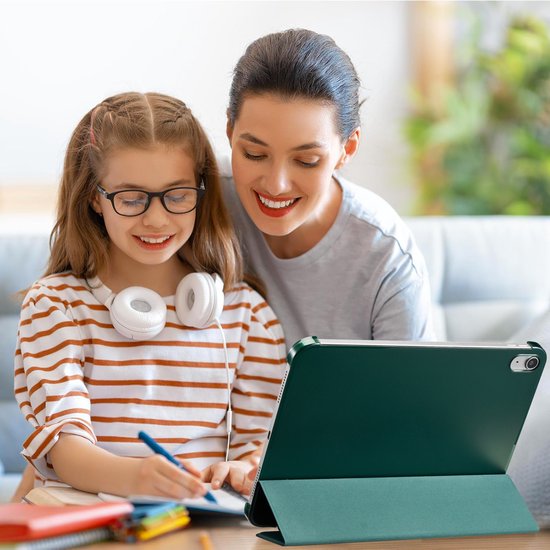 YONO Hoes geschikt voor iPad 10e Generatie - 2022 - 10.9 inch - Case Cover - Tablet Hoesje - Donkergroen