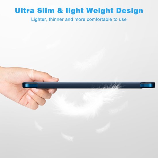 YONO Hoes geschikt voor iPad Air 2024 - 11 Inch - iPad Pro 2022 - 2021 - Case Cover - Tablet Hoesje - Donkerblauw