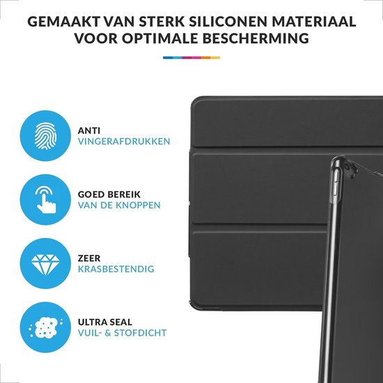 YONO Hoes geschikt voor iPad 9 10.2 inch - 9e Generatie - 8e - 7e - 2021 - 2020 - 2019 - Case Cover - Tablet Hoesje - Zwart