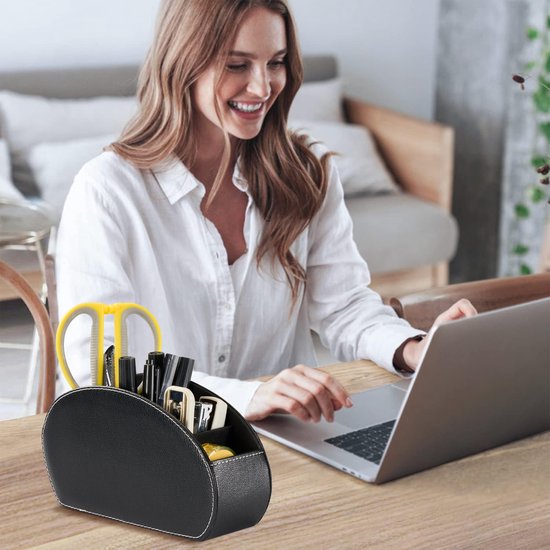 YONO Afstandsbediening Houder - Afstandsbediening Organiser - Kunstleer - Universeel - Zwart