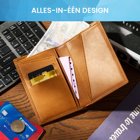 YONO Paspoort Hoesje - Paspoorthouder Leer - Houder - Cover - Mapje - Bruin