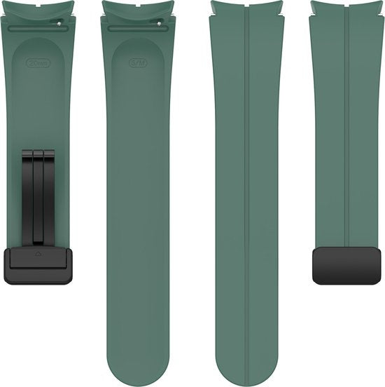 YONO Luxe Siliconen Sport Bandje 20mm geschikt voor Samsung Galaxy Watch 7 / 6 / 5 / 4 (40/43/44/47 mm) - Donkergroen