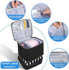 YONO Nagellak Koffer met Organizer - Nagelkoffer - Tas - Opbergen - Zwart