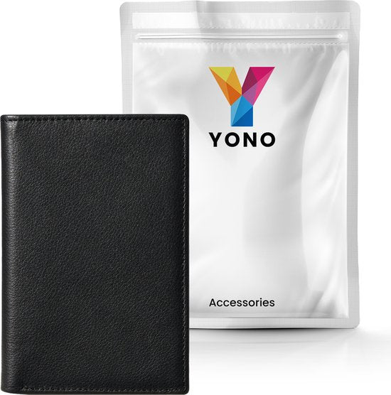 YONO Paspoort Hoesje - Paspoorthouder Leer - Houder - Cover - Mapje - Zwart
