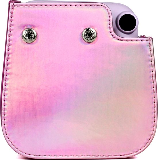 YONO Case geschikt voor Fujifilm Instax Mini 11 / 9 / 8 – Hoesje met Draagriem – Camera Tas - Rose Gold