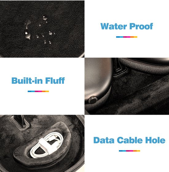 YONO Hard Case geschikt voor Airpods Max - Koptelefoon Hoes - Beschermhoes - Zwart