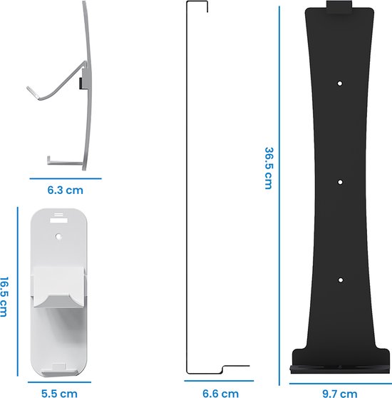 YONO Muurbeugel geschikt voor Playstation 5 SLIM - Wall Mount Beugel Houder voor PS5 en Accessoires - Zwart