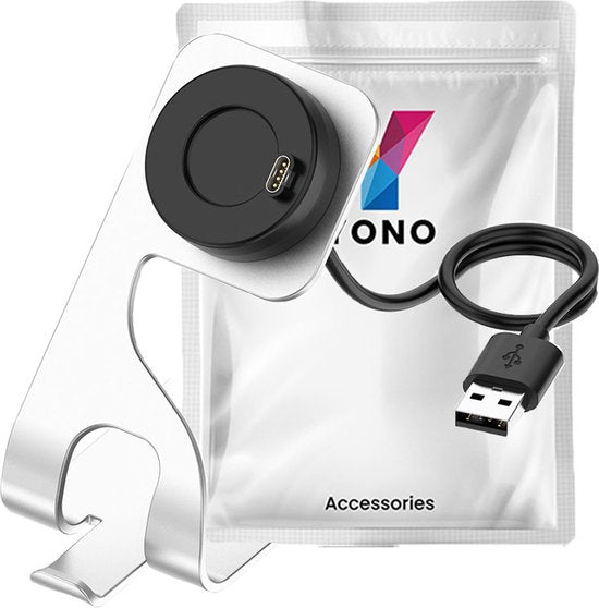 YONO Oplader Dock Geschikt voor Garmin Venu 2 / Fenix 7 6 5 / Vivoactive 4 3 / Approach S62 – Oplaadstation - Zilver