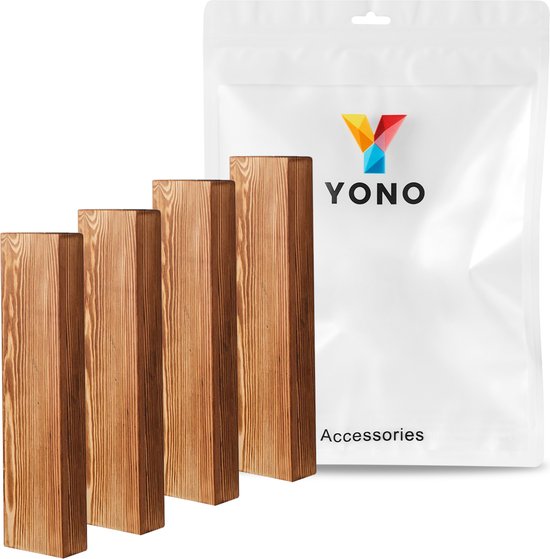 YONO Wandvaas Binnen - 4 Stuks - Hout - Muurvaas - Wandpot - Bloempot Muur