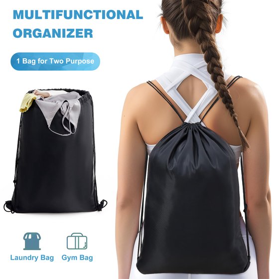 YONO Packing Cubes Set - Toilettas met Haak - Backpack Organizer - Koffer Organizers voor Kleding en Toiletspullen - Gymtas - 8-Delig - Zwart