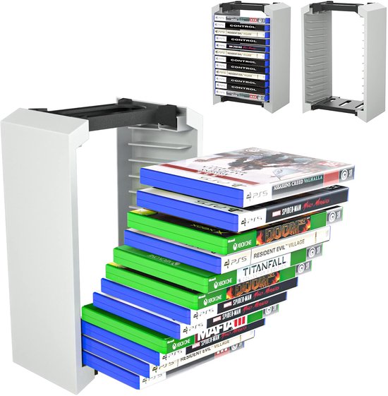 YONO Game Opbergrek - Spellen Houder geschikt voor PS5 - Xbox - Accessoires - DVD - 18 Games