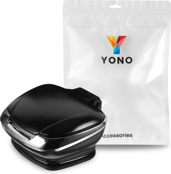 YONO Auto Asbak met Led - Zelfklevend - Deksel - Autoasbak - Zwart