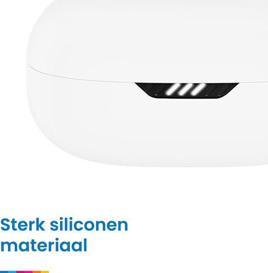 YONO Soft Case geschikt voor JBL Wave 300TWS - Hoesje met Clip - Wit