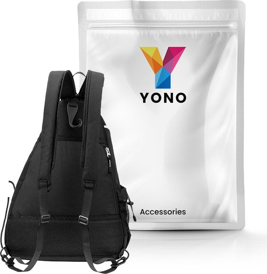 YONO Unisex Padeltas - Padel Rugzak voor Racket en Ballen - Tas Hoes - Heren en Dames - Zwart