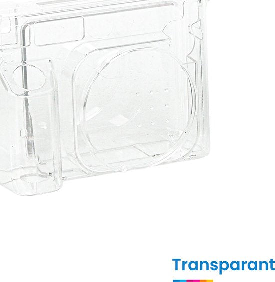 YONO Case geschikt voor Fujifilm Instax Wide 400 - Bescherm Hoes met Draagriem - Transparant