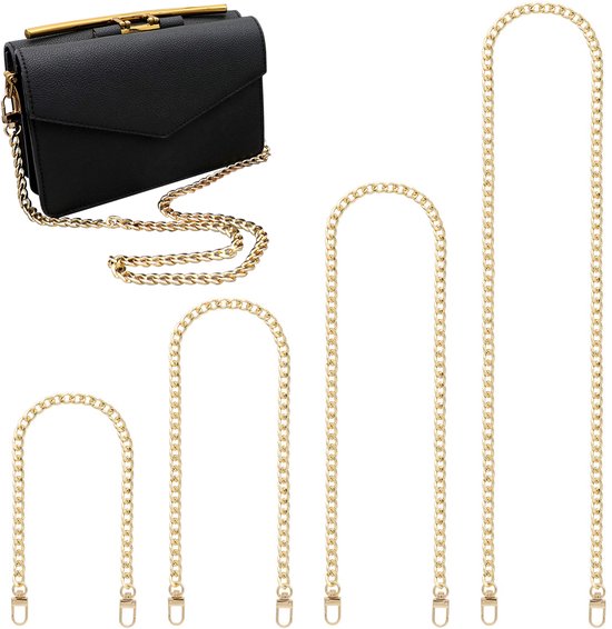 Set de 4 chaînes pour sac à Riem YONO - Bandoulière - Bandoulière pour sac - Chaîne à maillons - Couleur or