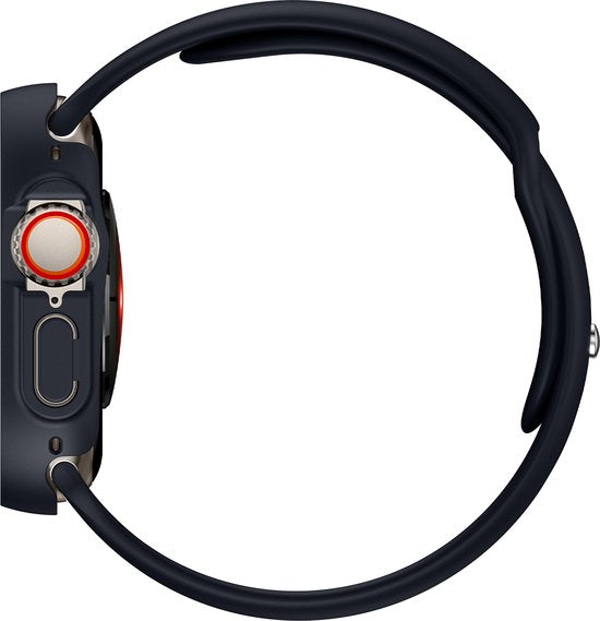 YONO Screen Protector Bumper geschikt voor Apple Watch Ultra (49mm) - Full Cover Case - Hoesje - Donkerblauw