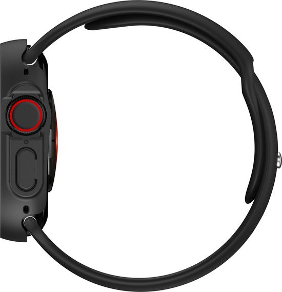 YONO Screen Protector Bumper geschikt voor Apple Watch Ultra (49mm) - Full Cover Case - Hoesje - Zwart