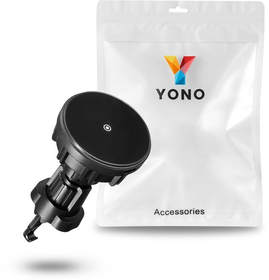 YONO Telefoonhouder Auto Magnetisch - Autohouder - Magnetische Oplader USB-C - geschikt voor Magsafe - Ventilatie Bevestiging - Zwart