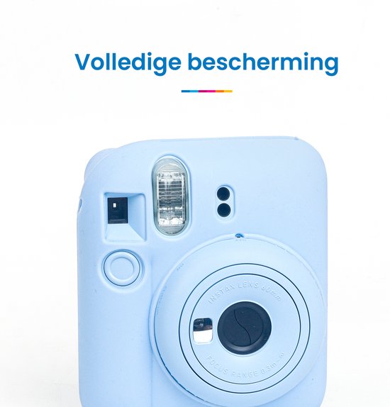 YONO Siliconen Hoesje geschikt voor Fujifilm Instax Mini 12 - Skin Case - Pastel Blauw