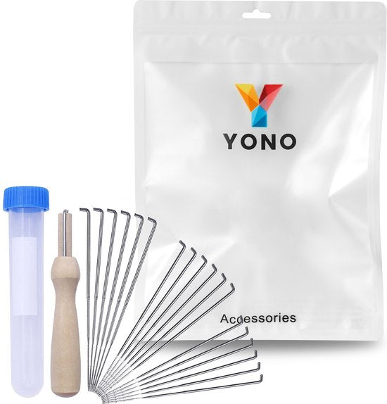 YONO Naaldvilten Starterset - Vilt Naalden - Needle Felting Pakket voor Viltwol - 18 Delig