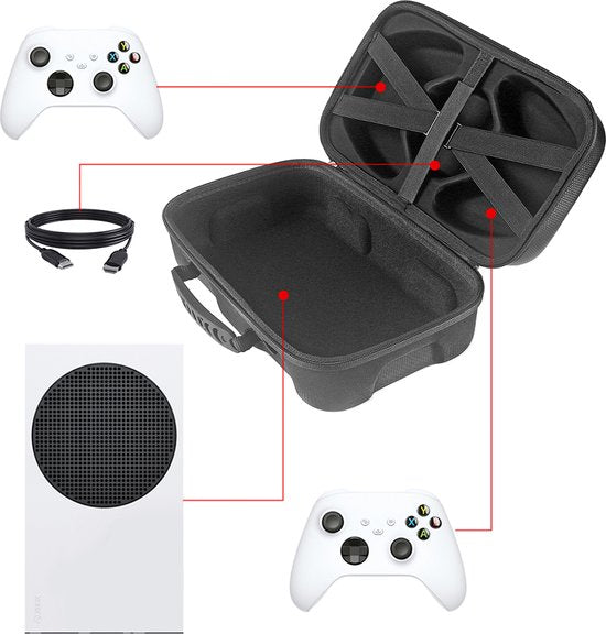 YONO Koffer geschikt voor Xbox Series S - Tas voor Console en Accessoires - Case - Draagtas - Zwart