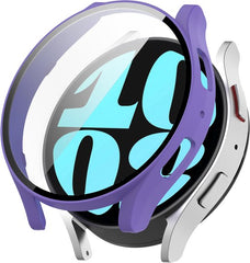 YONO Bumper geschikt voor Samsung Galaxy Watch 6 - 44mm - Screen Protector Hoesje - Full Cover Case - Lichtpaars
