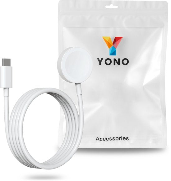 YONO Oplader geschikt voor Apple Watch - Type USB-C - Oplaadkabel - Charger - Accessoires - Wit
