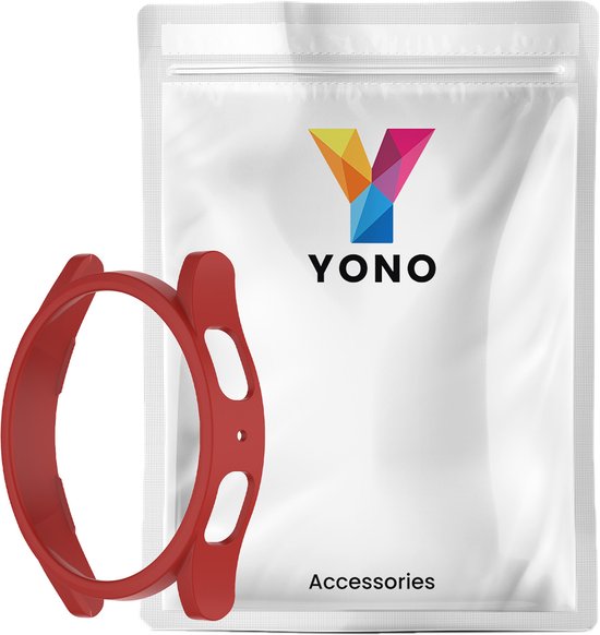 YONO Bumper geschikt voor Galaxy Watch 5 (44 mm) - Hoesje - Full Cover Case - Rood