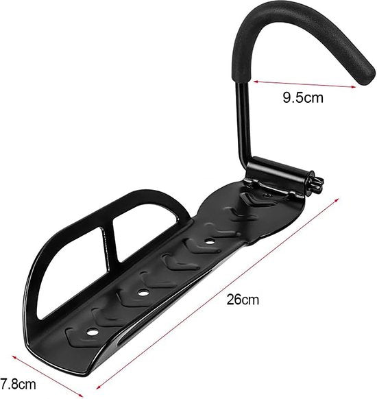 YONO Muurbeugel Fiets - Ophangbeugel - Wandbeugel - Fiets Ophangsysteem Verticaal - Muurbevestiging - Muurhaak - Zwart