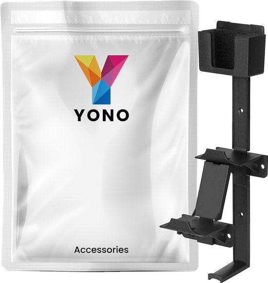 YONO Headset en Controller Houder met Muurbevestiging - Wall Mount Accessoires geschikt voor PS5/PS4/Xbox/Switch - Koptelefoon Muurbeugel - Zwart